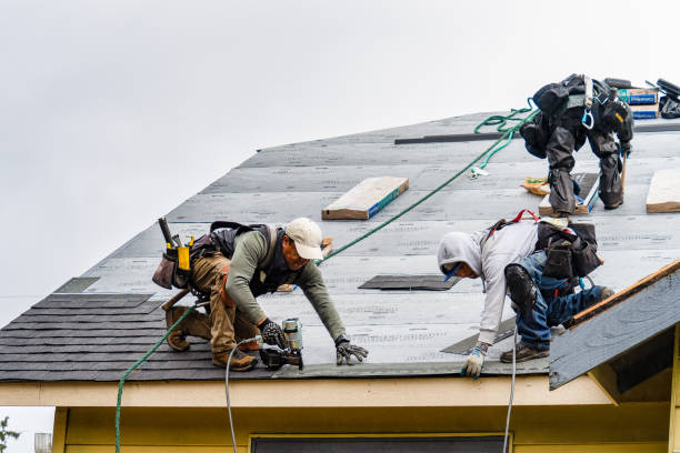 Professional Storm Damage Roof Repair technician working in Dawson, PA
